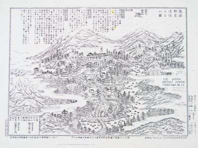 明治時代に描かれた湯の山温泉の地図